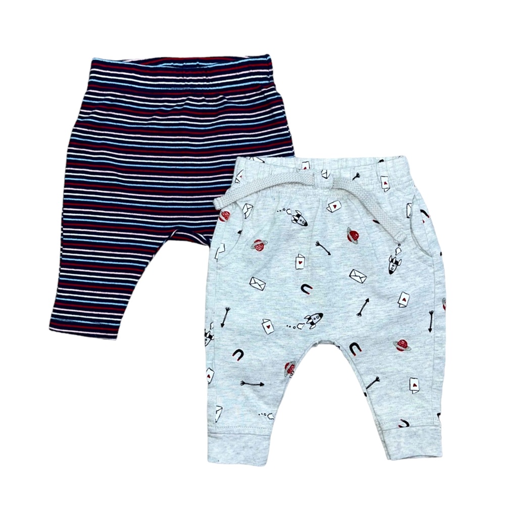 Old Navy U Pants Bundle 0-3 Months Stripes Harem Pants Lot 0-3 Months